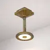 LED-Außendeckenleuchte Aura Disk, Höhe 20 cm, messing antik