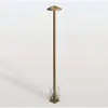 LED-Wegeleuchte Aura Disk, Höhe 100 cm, messing antik, IP65