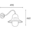 Außenwandlampe Campanula 2093 Messing antik Tiefe 49 cm IP44
