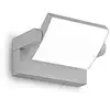 Ideal Lux LED-Außenwandleuchte Swipe, grau, IP54, 3.000 K