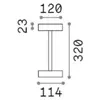 Ideal Lux 347868 TOFFEE Outdoor-Tischleuchte mit Touch-Bedienung, 320 ...