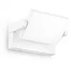 Ideal Lux LED-Außenwandleuchte Swipe, weiß, IP54, 3.000 K