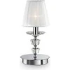 Ideal Lux PEGASO TL1 SMALL, Chrom, Weiß, Stoff, Glas, Metall, Wohnzimm...