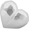 Vase Mauro Ferretti Heart Silver 19x9x18 cm