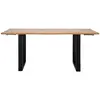 Esstisch Tavolo 180/280 x 90 x 77 cm Mango Metall Natur Schwarz