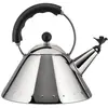 Alessi Wasserkessel, Wasserkocher, Schwarz, Silber