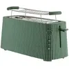 Alessi - Plissé Langer Toaster mit Brötchenaufsatz, grün