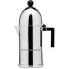 Alessi La cupola, Espressokocher, Silber, Schwarz