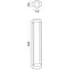 GES452C Integrierte LED-Pollerleuchte   Stehleuchte aus anthrazitfarbe...