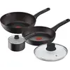 Lagostina Cucina Eco, Gemischtes Set, Schwarz, Aluminium, Titan, Schwa...