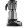 De'Longhi Alicia EMKM 4, Espressokocher, Schwarz, Transparent, Silber