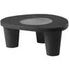 Moderner Gartentisch aus Polyethylen mit Glasplatte Slide Low Lita Tab...