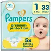 Pampers Premium Protection (Gr. 1, Tragepack, 33 Stk.)