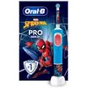 Oral-B Pro Kids 3+ Spiderman Elektrische Zahnbürste Kinder, Blau/Rot