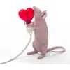 SELETTI Mouse Lamp Valentine Dekolampe USB weiß