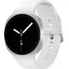 Samsung Galaxy Watch8 silver 40mm LTE Sport Band white S/M