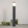 Lucande Wegeleuchte Kiran, 100 cm, grau, Metall, IP44, E27