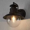 Lindby Außenwandleuchte Eddie, rostfarben, Metall, IP44, E27