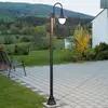 Lindby Außenleuchte Daphne, 220 cm, schwarz, E27, IP44