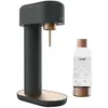 Mysoda Ruby 2,Design- Wassersprudler (Black/Copper) mit 1L Flasche