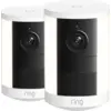 Ring Spotlight Kamera 2. Generation Akku Weiß Doppelpack