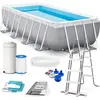 Intex 26790NP, Gerahmter Pool, Kind & Erwachsener, Leiter, Grau, 88,1 ...