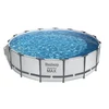 Steel Pro MAX Rahmenpool 457 x 107 15 Fuß BESTWAY 5in1 + Pumpe + Leite...