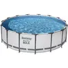 Bestway Steel Pro 4.57m x 1.22m, Grau/Blau, 16015 l, Gerahmter Pool, L...