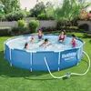 Bestway Stahlrahmenpool und Filterpumpe - 366 x 76 cm - Runder Aufstel...