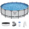 Bestway® Steel Pro MAX  Frame Pool Komplett-Set mit Filterpumpe Ø 488 ...