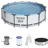 Bestway 56950, 13030 l, Gerahmter Pool, Leiter, Blau, 54 kg