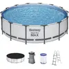 Bestway® Steel Pro MAX  Frame Pool Komplett-Set mit Filterpumpe Ø 427 ...