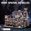 Robotime Modellbausatz Marble Spaceport Kugelbahn aus Holz, (472-tlg)