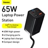 Baseus Quick Charger GaN3 Pro (65 W, 4 Ports), USB Ladegerät, Schwarz