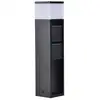 LED-Sockellampe MAINS, dunkelgrau, 37 cm, IP54, 2 Steckdosen