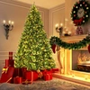 Costway Künstlicher Tannenbaum mit LED-Lichterketten Weihnachtsbaum Ch...