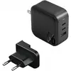 Energea  ad. siec. 1xUSB+2xUSB-C PD-PPS-QC 3.0 66W 2C1A czarny/black U...
