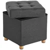 SONGMICS Sitzhocker mit Stauraum, 38 x 38 x 40 cm, für Wohnzimmer Schl...