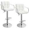 SONGMICS Barhocker 2er Set Barstuhl mit Kunstleder-Bezug (Set, 2 St., ...