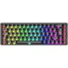 Akko MOD68-HE ISO-DE Mechanische Tastatur: Kabellos, Schwarz-Transpare...
