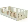 JURABABY - SONHO MINI Kinderbett bodenbett aus Holz 70 x 140 cm - Perl...