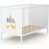 WEBABY - Babybett Holz 60x120 Weiß Renard ALBA| 124 x 64,5 x 82 cm | H...