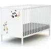 WEBABY - Babybett holz 60x120 Weiß Panda ALBA| 124 x 64,5 x 82 cm | Ho...