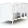 WEBABY - Babybett holz 60x120 Weiß ALBA| 124 x 64,5 x 82 cm | Holzbett...