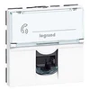 Multimedia-Steckdose Weiß - RJ 45 - 2 Module - Für Cat 6 Kabel - Mosai...