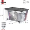 Set mit 3 transparenten SUNDIS Polypropylen-Abfallbehältern, L 38 x H ...