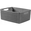 6x Curver, Aufbewahrungsbox, Juliet Jutekorb aus 100% recyceltem Kunst...
