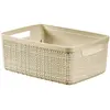 6x Curver, Aufbewahrungskorb, BASKET JUTE WHITE 245370 5L (20 cm, 1x)