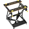 Stanley, Werkbank + Arbeitsbock, Workmate mit Bambus-Arbeitsplatte und...