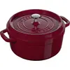 STAUB Gusseisen Bräter/Cocotte, rund 24cm, 3,8L, bordeauxrot